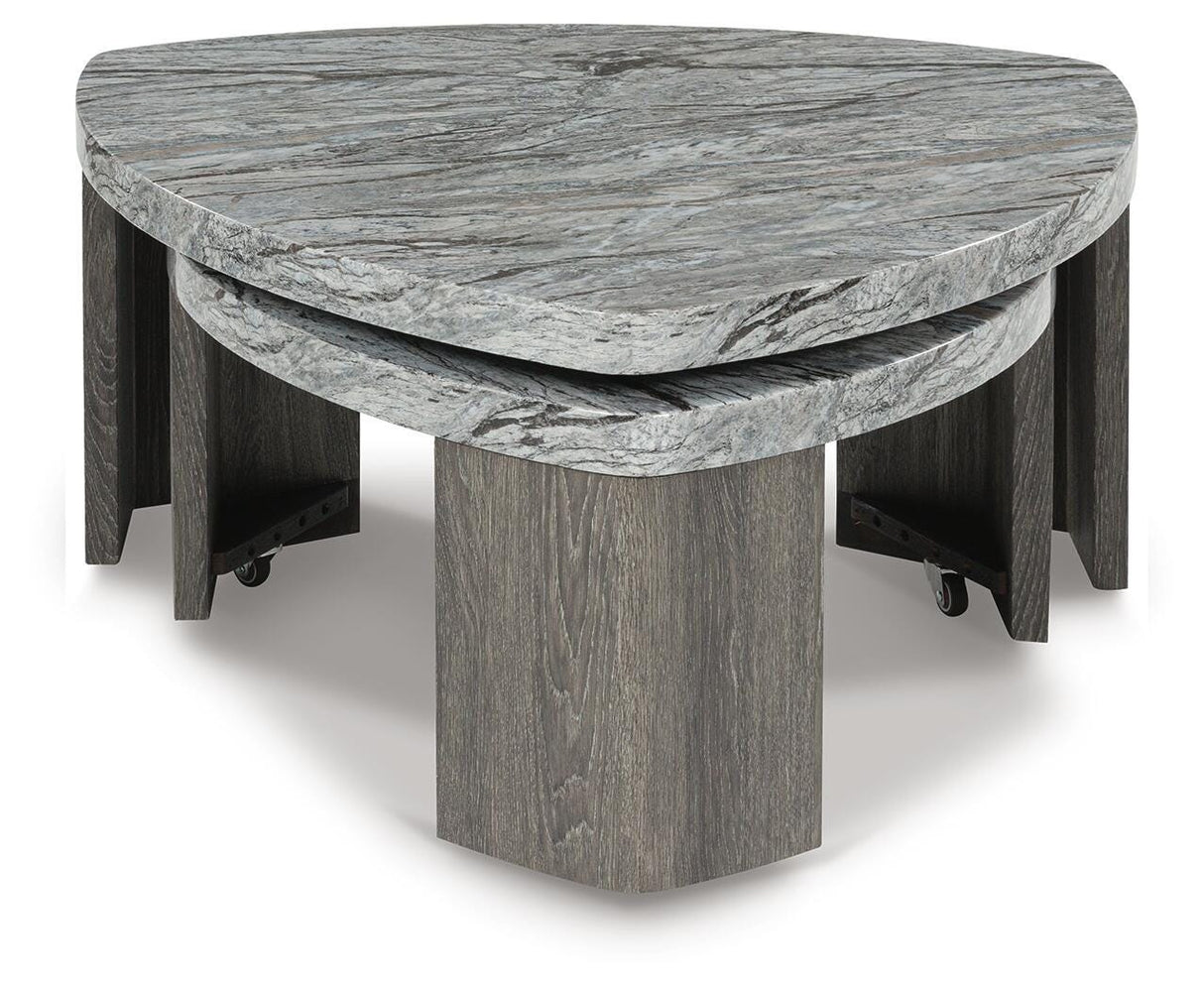 Surmour Gray/Brown Coffee Table and End Table from Ashley - Luna Furniture