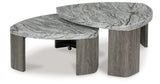 Surmour Gray/Brown Stacked Coffee Table from Ashley Furniture - Luna Furniture