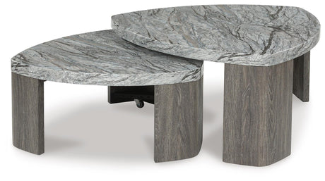 Surmour Gray/Brown Coffee Table and End Table from Ashley - Luna Furniture