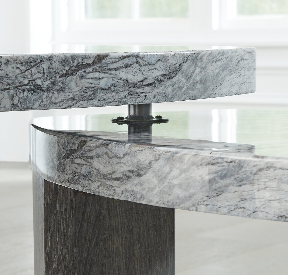 Surmour Gray/Brown Stacked Coffee Table from Ashley Furniture - Luna Furniture