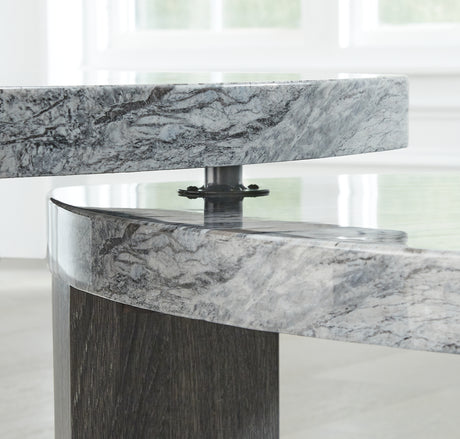 Surmour Gray/Brown Stacked Coffee Table from Ashley - Luna Furniture