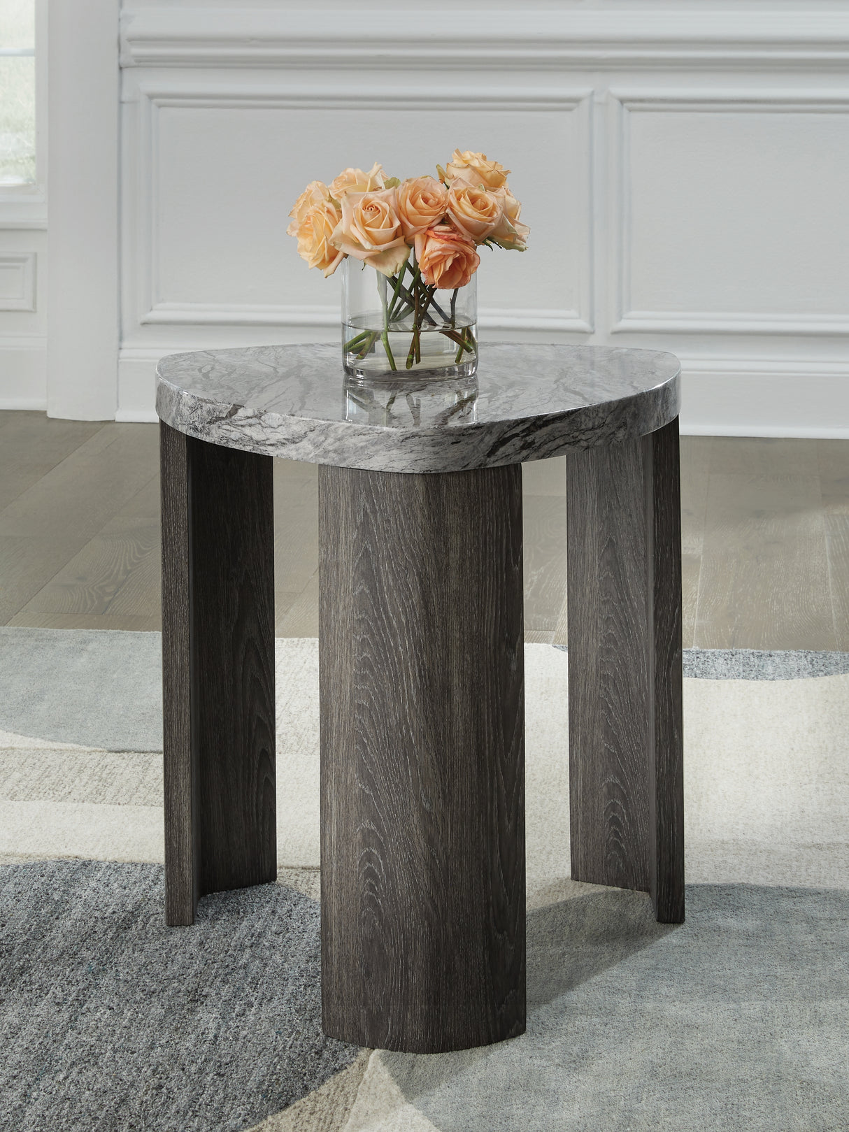 Surmour Gray/Brown End Table from Ashley - Luna Furniture