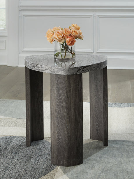 Surmour Gray/Brown End Table from Ashley - Luna Furniture