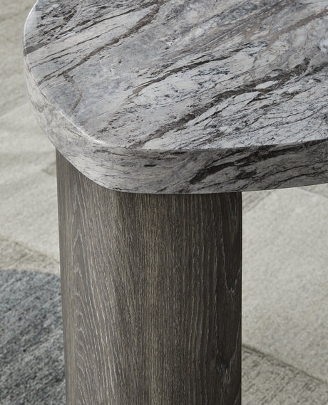 Surmour Gray/Brown End Table from Ashley - Luna Furniture