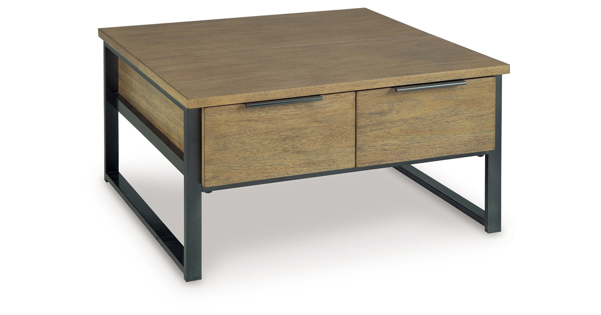 Montia Light Brown Lift-Top Coffee Table from Ashley - Luna Furniture