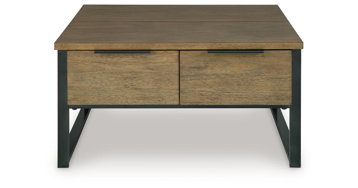 Montia Light Brown Lift-Top Coffee Table from Ashley - Luna Furniture