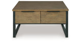 Montia Light Brown Lift-Top Coffee Table from Ashley - Luna Furniture