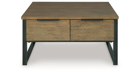 Montia Light Brown Lift-Top Coffee Table from Ashley - Luna Furniture