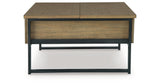 Montia Light Brown Lift-Top Coffee Table from Ashley - Luna Furniture