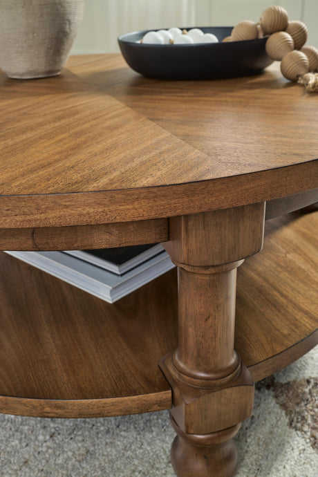 Chadworth Medium Brown Coffee Table from Ashley - Luna Furniture
