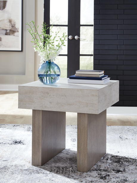 Jorlaina Light Grayish Brown End Table from Ashley - Luna Furniture