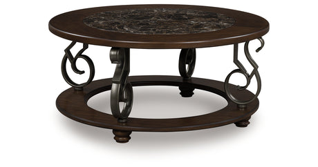 Frallyn Dark Brown Coffee Table from Ashley - Luna Furniture
