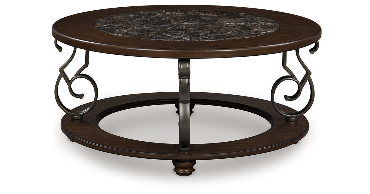 Frallyn Dark Brown Coffee Table from Ashley - Luna Furniture