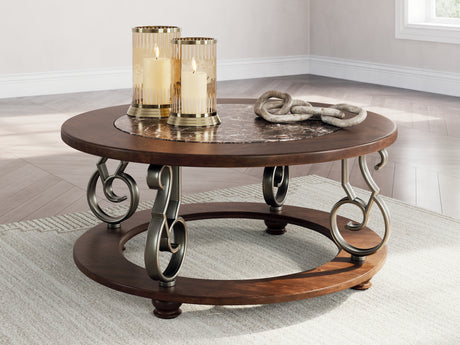 Frallyn Dark Brown Coffee Table from Ashley - Luna Furniture