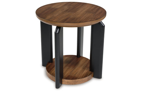 Kraeburn Brown/Black End Table from Ashley - Luna Furniture