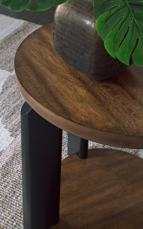 Kraeburn Brown/Black End Table from Ashley - Luna Furniture