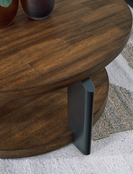 Kraeburn Brown/Black Coffee Table from Ashley Furniture - Luna Furniture