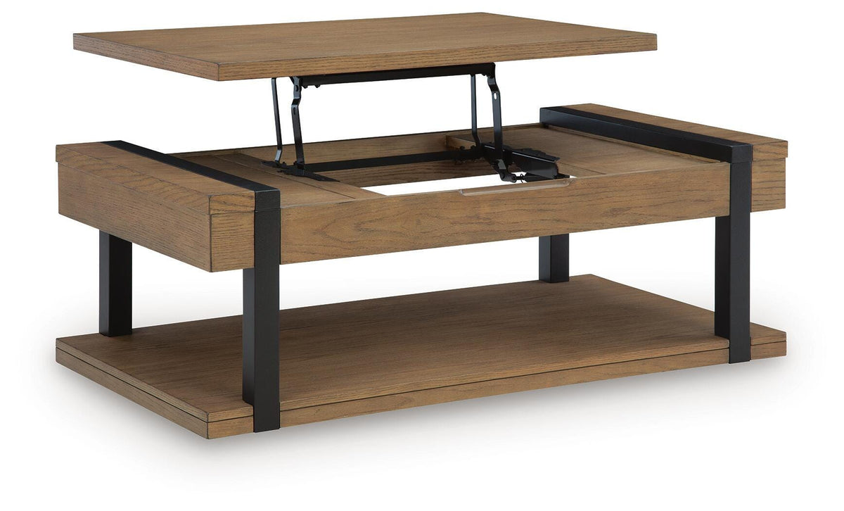 Jorannti Medium Brown Lift-Top Coffee Table from Ashley - Luna Furniture