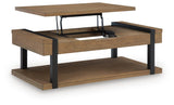 Jorannti Medium Brown Lift-Top Coffee Table from Ashley - Luna Furniture