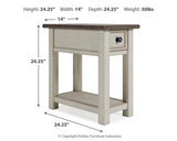 Bolanburg Two-tone Chairside End Table from Ashley - Luna Furniture
