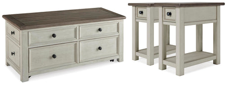 Bolanburg Two-tone Coffee Table and 2 End Tables from Ashley Furniture - Luna Furniture