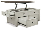 Bolanburg Two-tone Coffee Table and 2 Chairside End Tables with Console from Ashley Furniture - Luna Furniture