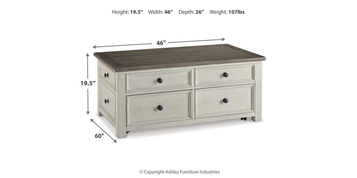 Bolanburg Two-tone Coffee Table with Lift Top from Ashley Furniture - Luna Furniture