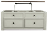 Bolanburg Two-tone Coffee Table and 2 Chairside End Tables with Console from Ashley Furniture - Luna Furniture