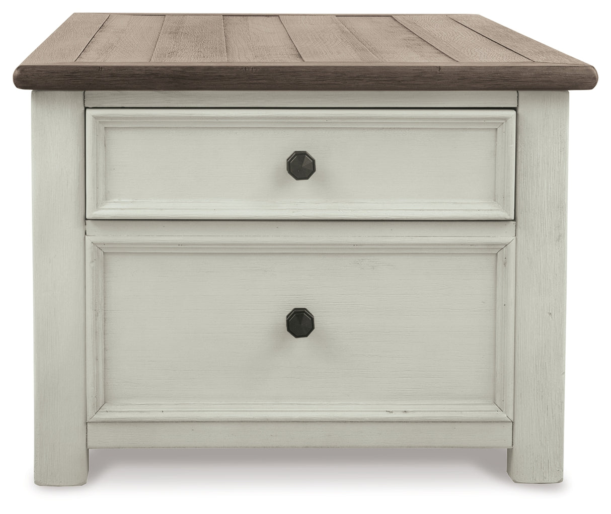 Bolanburg Two-tone Coffee Table and 2 Chairside End Tables with Console from Ashley - Luna Furniture