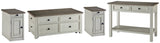 Bolanburg Two-tone Coffee Table and 2 Chairside End Tables with Console from Ashley - Luna Furniture