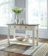 Bolanburg Two-tone Coffee Table and 2 Chairside End Tables with Console from Ashley - Luna Furniture