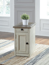Bolanburg Two-tone Chairside End Table with USB Ports & Outlets from Ashley Furniture - Luna Furniture
