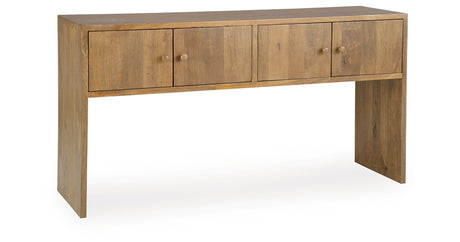 Ella Grove Rich Brown Console from Ashley - Luna Furniture