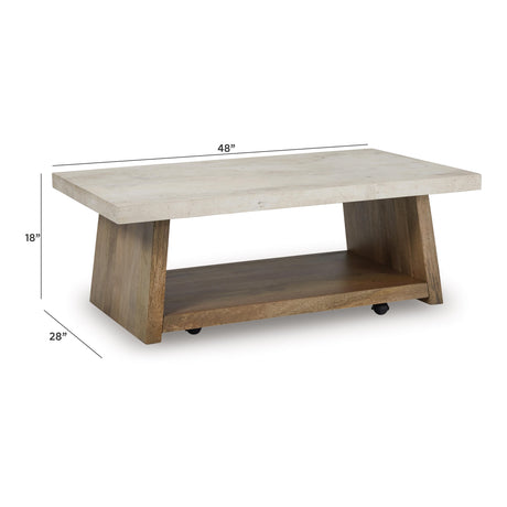 Brendalhouse Light Brown Coffee Table from Ashley - Luna Furniture