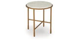 Alben Antique Gold End Table from Ashley - Luna Furniture