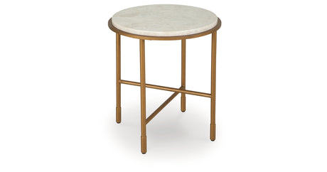 Alben Antique Gold End Table from Ashley - Luna Furniture