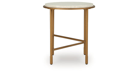 Alben Antique Gold End Table from Ashley - Luna Furniture