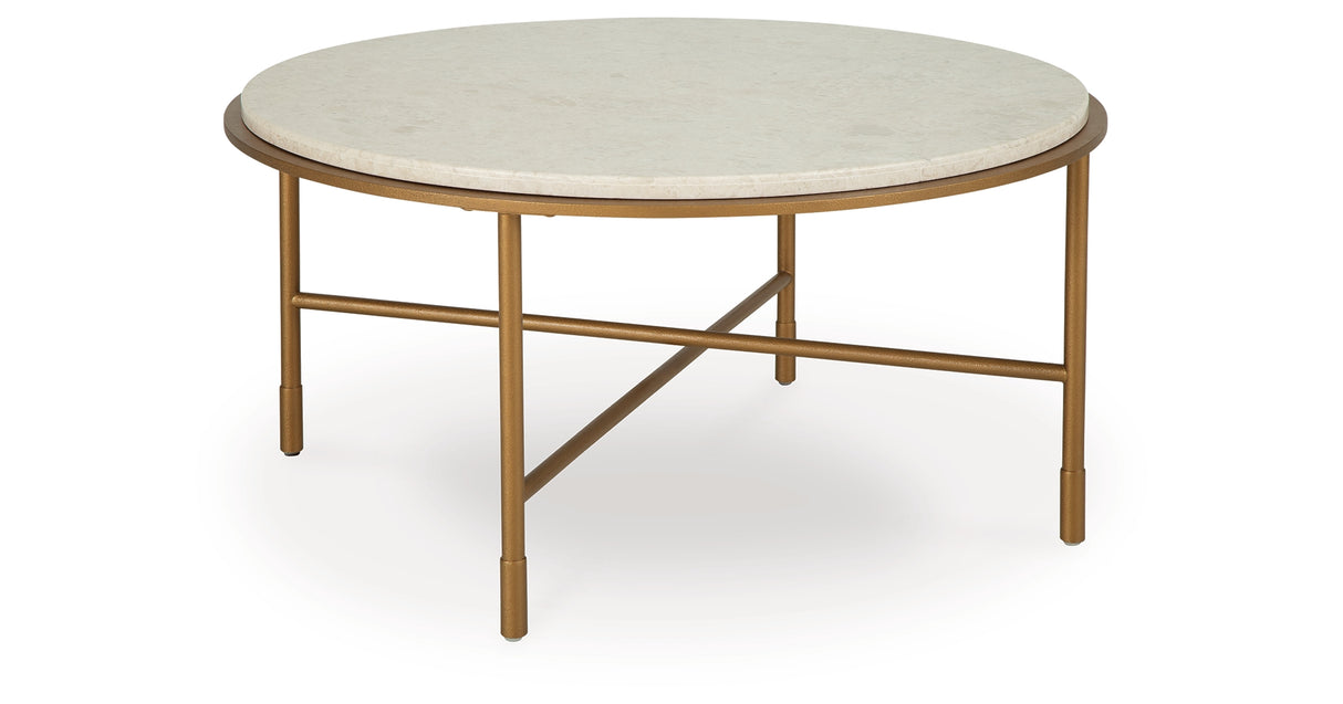 Alben Antique Gold Coffee Table from Ashley - Luna Furniture