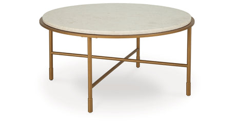 Alben Antique Gold Coffee Table from Ashley - Luna Furniture