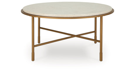 Alben Antique Gold Coffee Table from Ashley - Luna Furniture