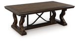 Maylee Dark Brown Coffee Table and 2 End Tables from Ashley - Luna Furniture