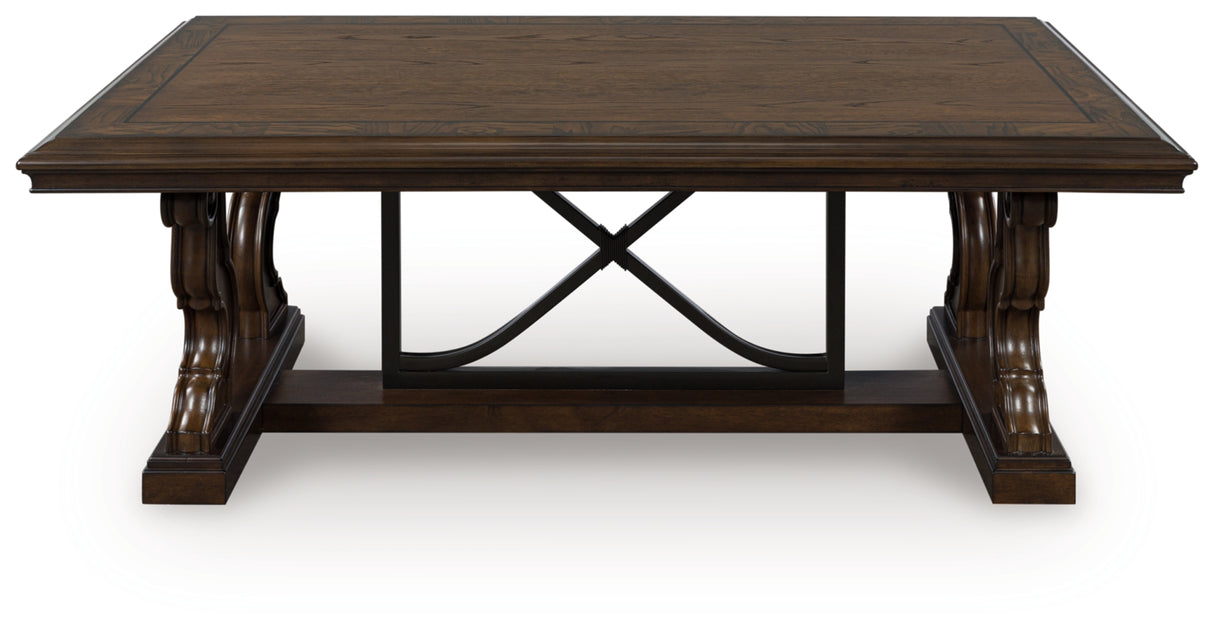 Maylee Dark Brown Coffee Table and 2 End Tables from Ashley - Luna Furniture