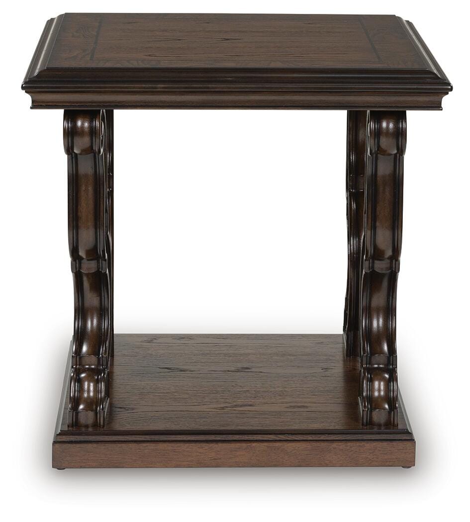 Maylee Dark Brown Coffee Table and 2 End Tables from Ashley - Luna Furniture