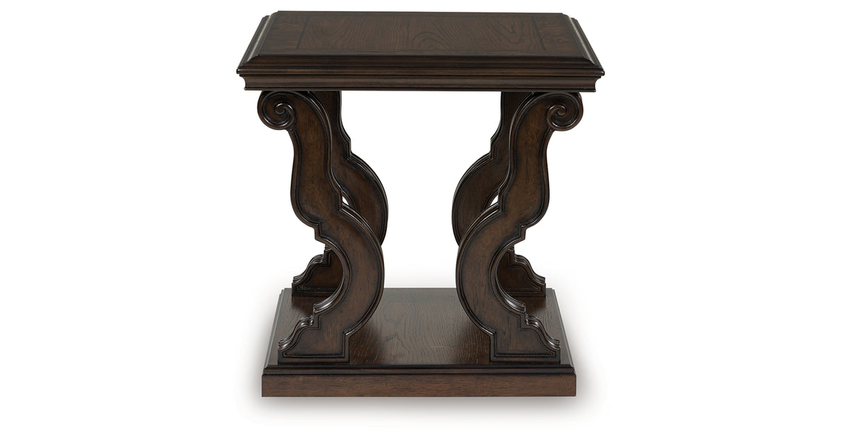 Maylee Dark Brown Coffee Table and 2 End Tables from Ashley - Luna Furniture