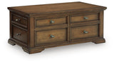 Channley Brown Lift-Top Coffee Table from Ashley - Luna Furniture