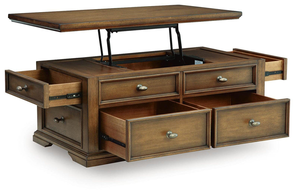 Channley Brown Lift-Top Coffee Table from Ashley - Luna Furniture