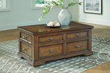 Channley Brown Lift-Top Coffee Table from Ashley - Luna Furniture
