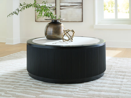 Grayman Black Coffee Table from Ashley - Luna Furniture