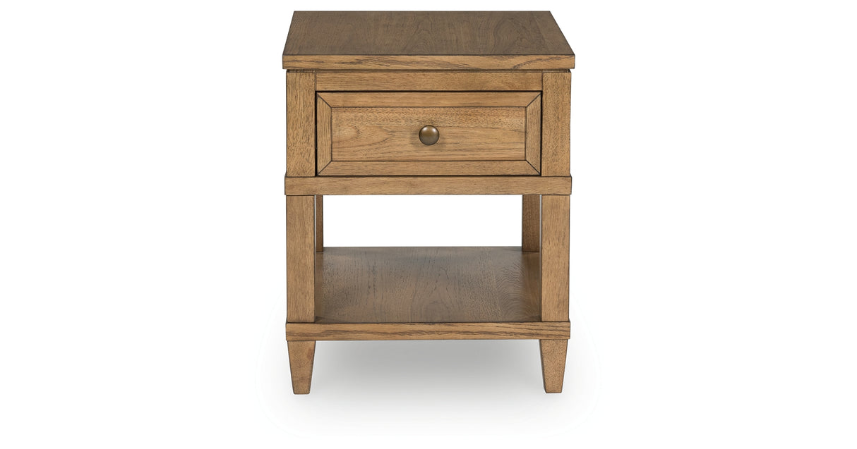 Sharlance Light Brown End Table from Ashley - Luna Furniture