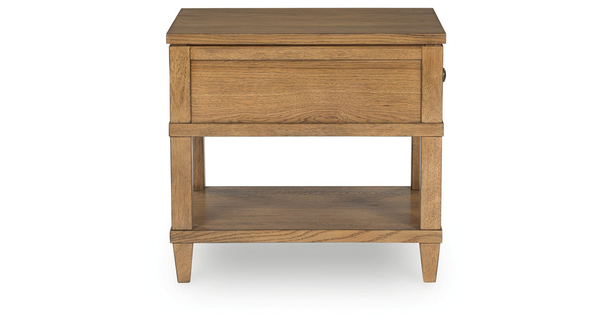 Sharlance Light Brown End Table from Ashley - Luna Furniture